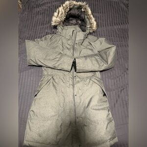 SOLD The North Face Gray Down Hyvent Jacket Detachable Fur Hood, Women’s Small